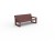 Sofa Frame Vondom 54095 w kolorze czerwonym