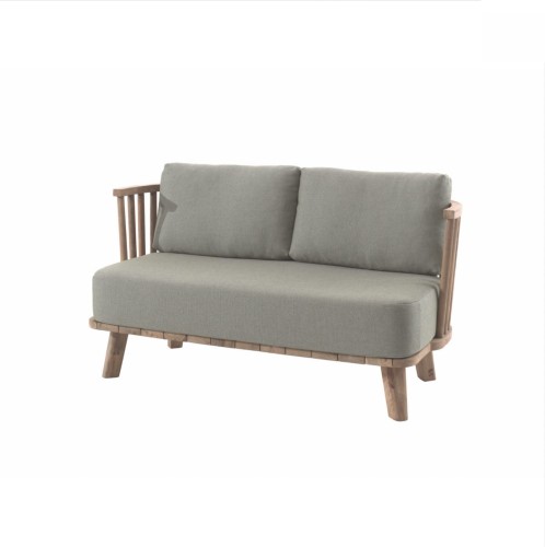 Sofa Gescova Casablanca z teku z zielonymi poduchami