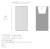 Rysunek techniczny kwadratowej donicy Vondom Gatsby 40x40x80 (ref. 54428) – wkład 32x32x32 cm i 23 l
