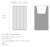 Rysunek techniczny kwadratowej donicy Vondom Gatsby 50x50x90 (ref. 54430) – wkład 40x40x40 cm i 48 l