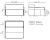 Rysunek techniczny fotela Vondom Tablet, wymiary 110 x 104 x 72 cm