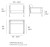 Rysunek techniczny fotela Vondom Hamptons, wymiary 100 x 89 x 76 cm