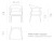 Rysunek techniczny fotela Vondom Africa 65093, wymiary 62 x 57 x 82 cm