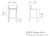 Rysunek techniczny: Krzesło barowe Africa Vondom 65030, wymiary 48 x 47 x 85 cm