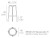 Rysunek techniczny: Hoker barowy Brooklyn Vondom 65027, wymiary 45 x 45 x 76 cm