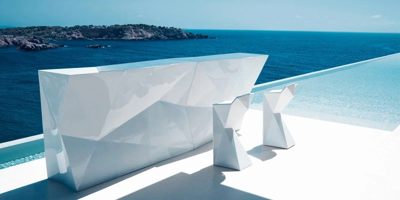 Krzesło barowe Vertex Vondom w aranżacji producenta