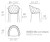 Rysunek techniczny: Krzesło Vases Vondom 47070, wymiary 60 x 51 x 81 cm