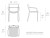 Rysunek techniczny: Krzesło Madison Slats Vondom 65061, wymiary 58 x 54 x 83 cm