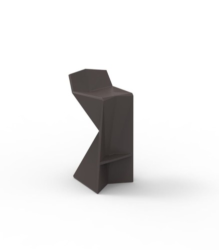 Krzesło barowe Vertex Vondom brązowe, ref. 51030, kolor Brąz 2008
