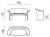 Rysunek techniczny sofy LOOPE ARMSTRONG AR2020, 143 x 56 x 75 cm