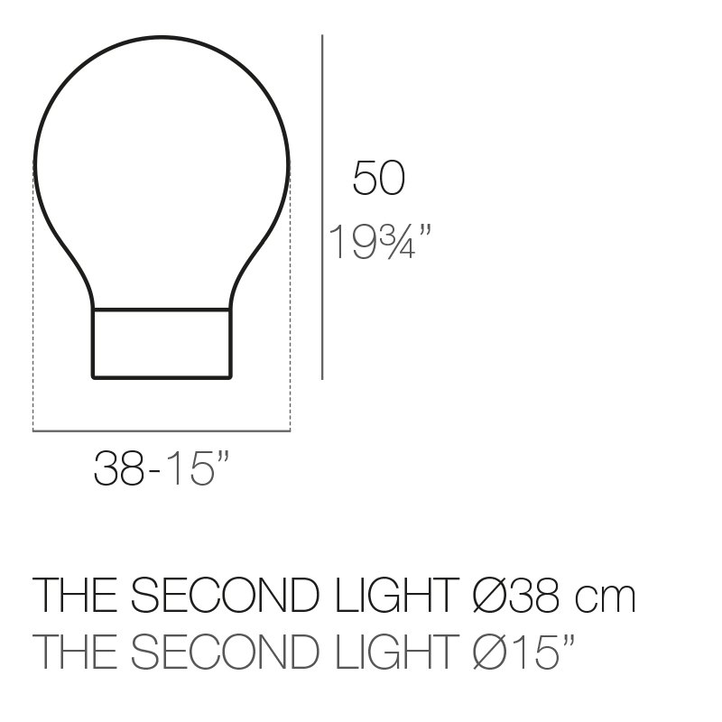 Rysunek techniczny lampy The Second Light Vondom 38x50 cm (ref. 46038)