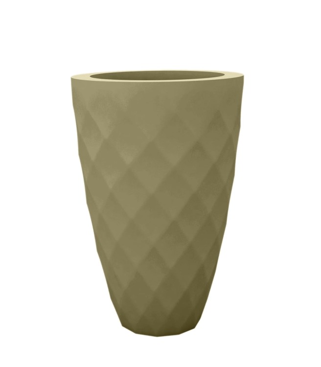 Donica Vases Vondom 47028 w kolorze khaki, inne ujęcie