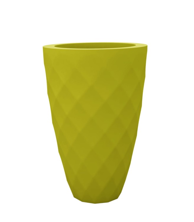 Donica Vases Vondom 47028 w kolorze limonkowym, inne ujęcie