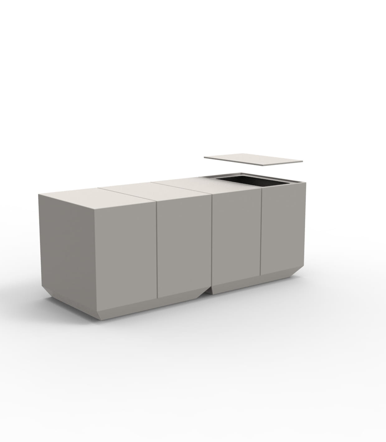 Bar Vela 200x80x80h z pojemnikiem na lód Vondom 54109