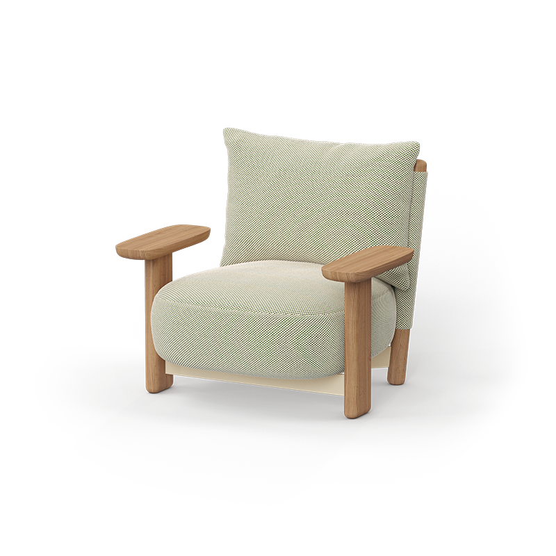 Fotel Wood Lounge Milos 91x77x75h 70001