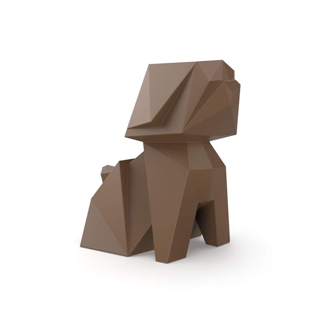 Brązowa rzeźba psa Inu Vondom z serii Origami
