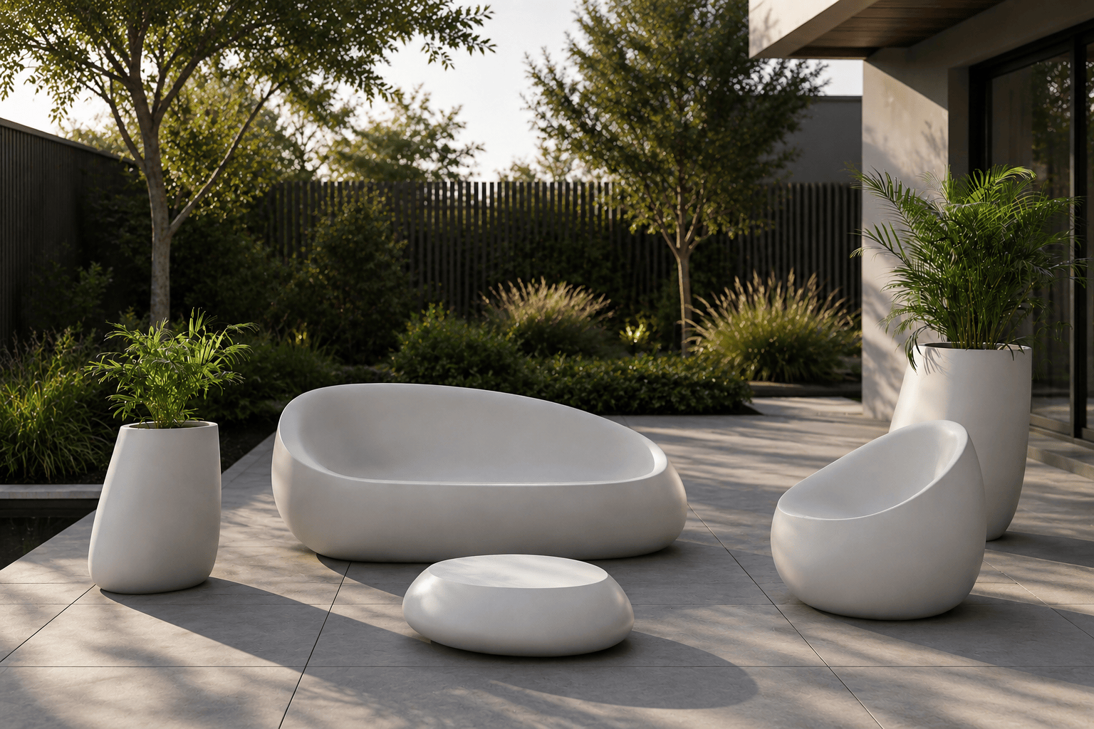 Sofa ogrodowa Vondom Stone 200x80x80 cm – design organiczny