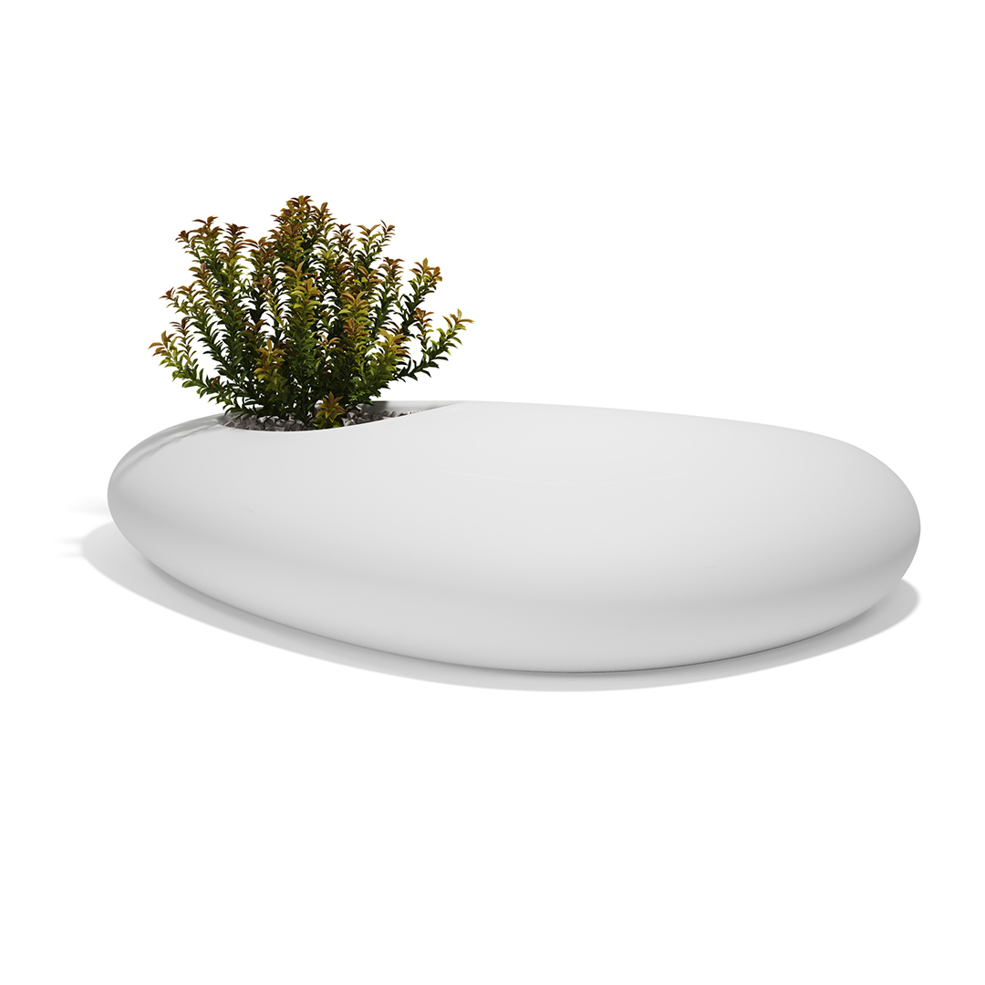 Ławko-donica Stone 55035 w nowoczesnym ogrodzie – mebel 2w1